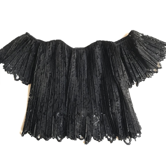 bebe Tops - Bebe Lace Off Shoulder Sweetheart Blouse Top XXS